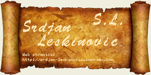 Srđan Leškinović vizit kartica